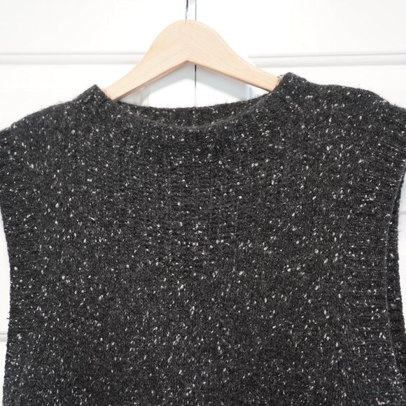 White + Warren Black Sleeveless Sweater - Picture 5 of 7